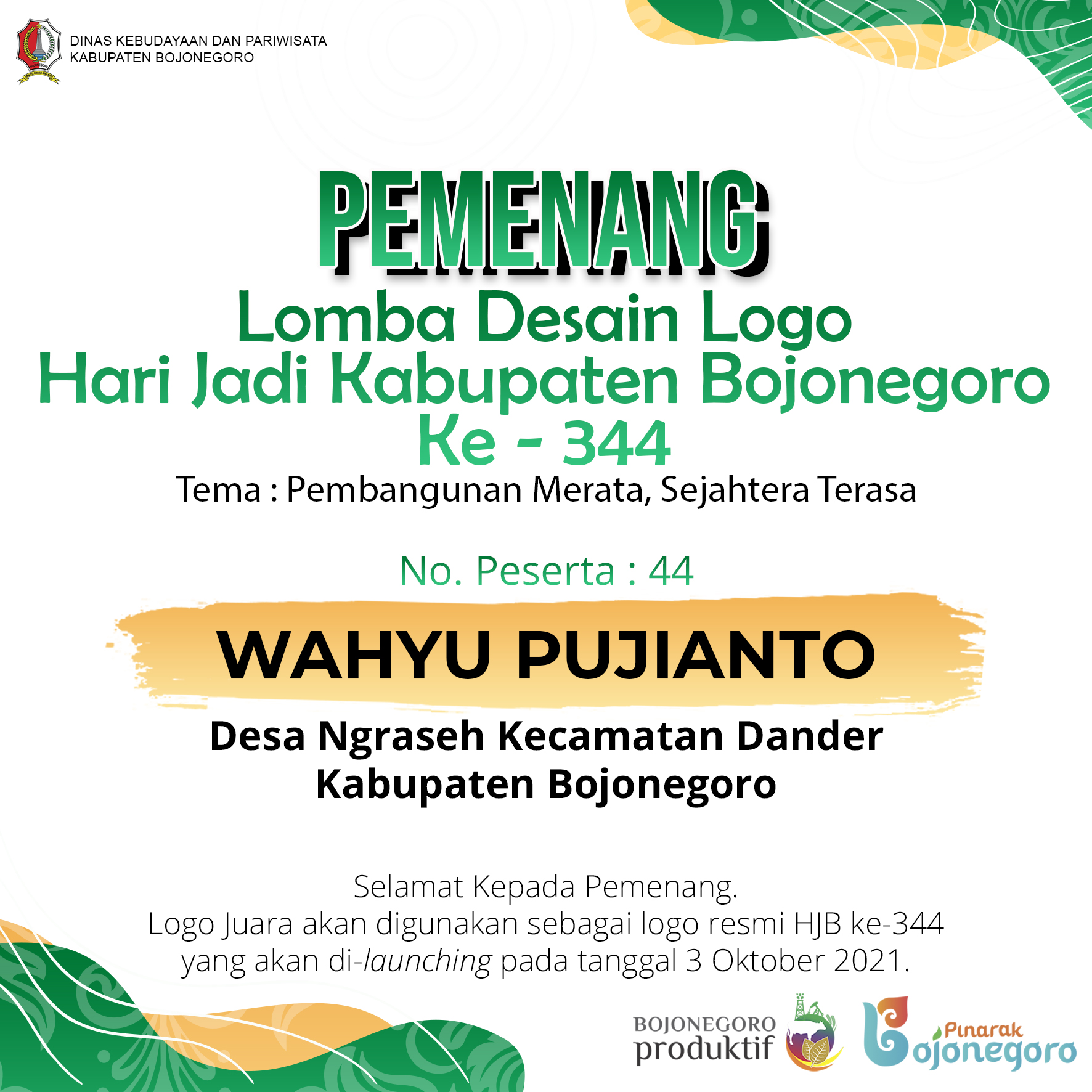 PEMENANG LOMBA DESAIN LOGO HJB KE-344