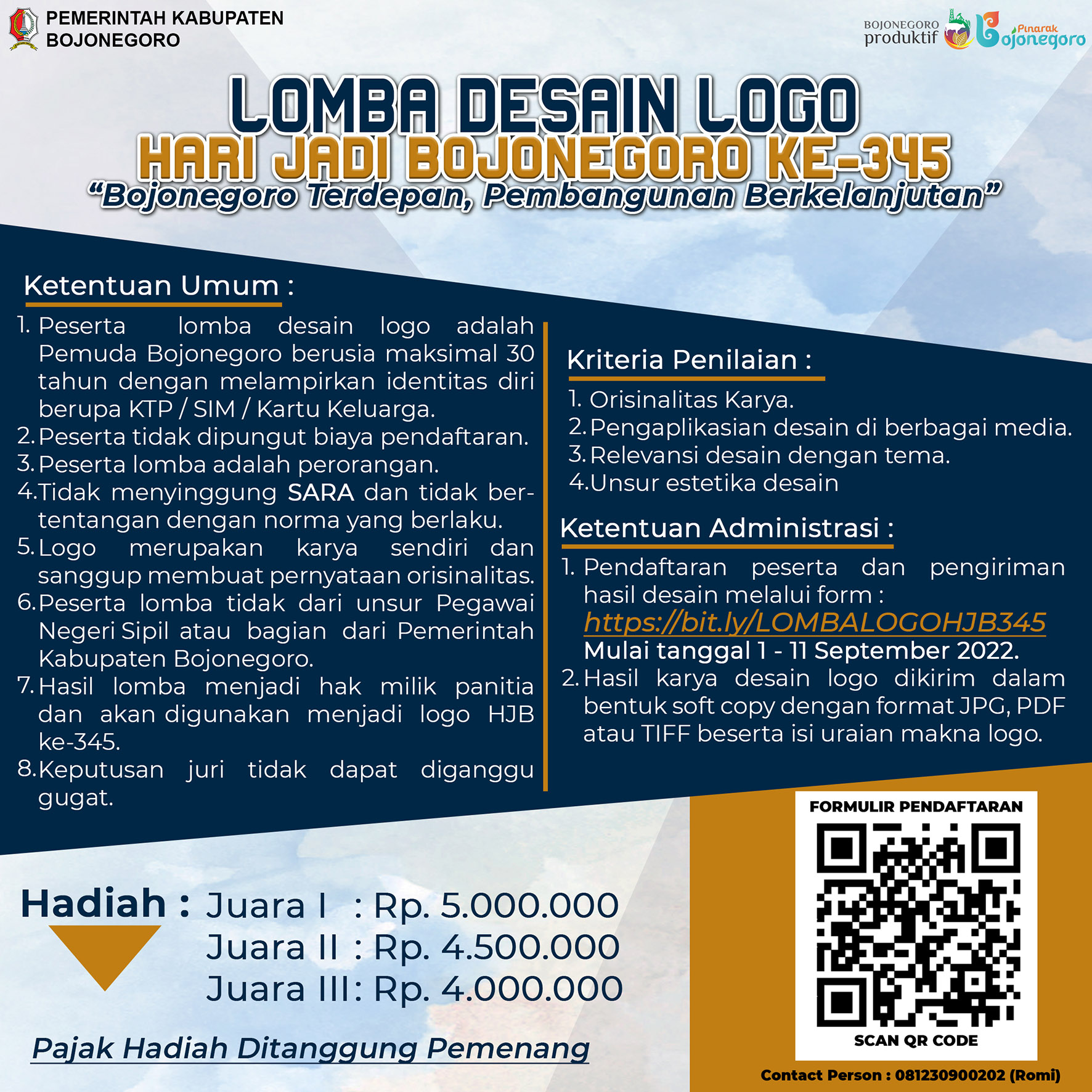LOMBA DESAIN LOGO HARI JADI KABUPATEN BOJONEGORO KE – 345