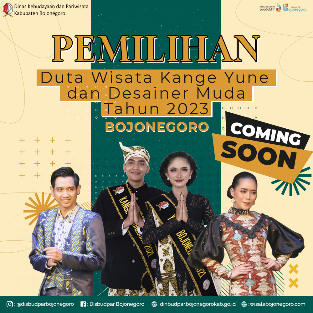 COMING SOON! PEMILIHAN DUTA WISATA DAN DESAINER MUDA