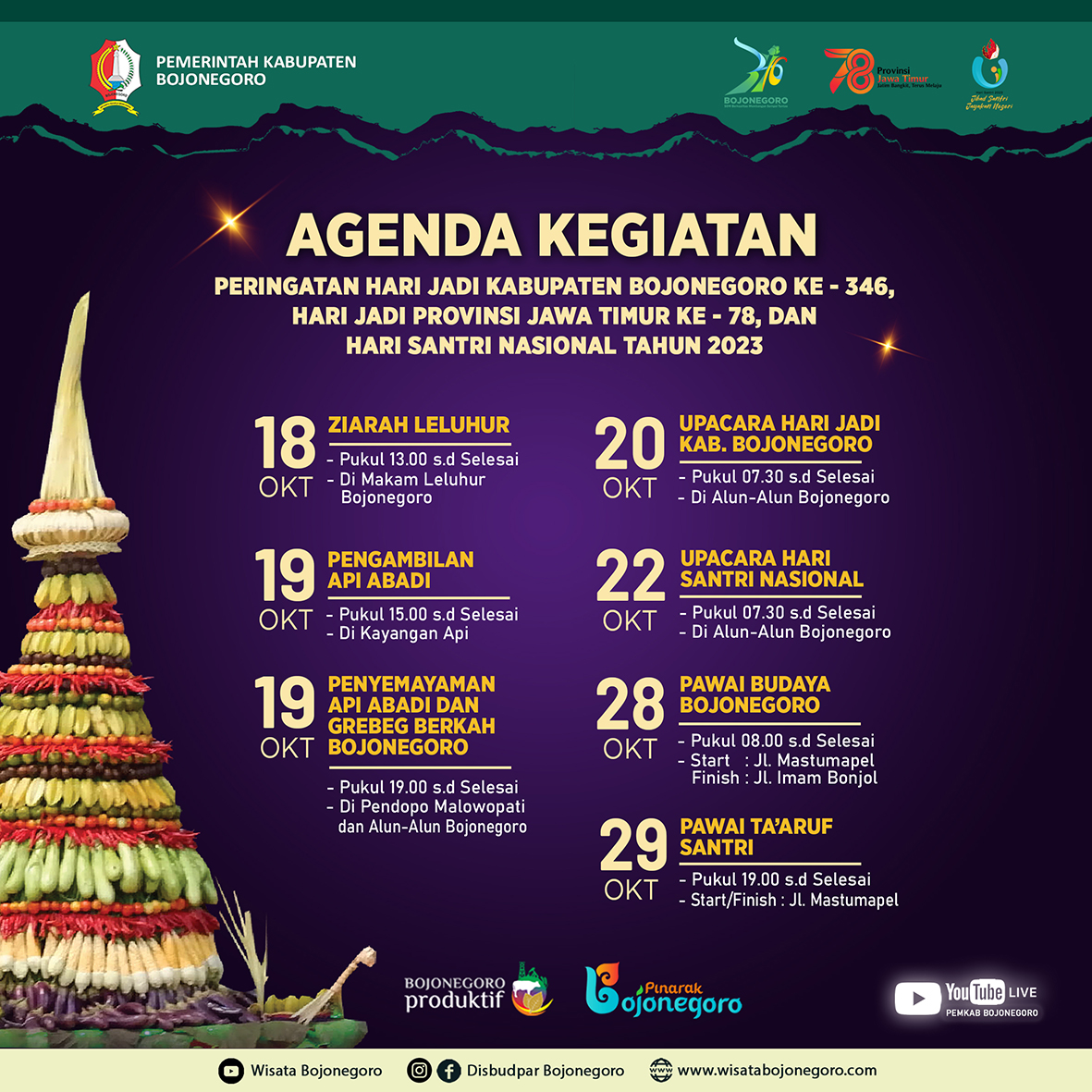 AGENDA KEGIATAN HJB KE-346 TAHUN 2023