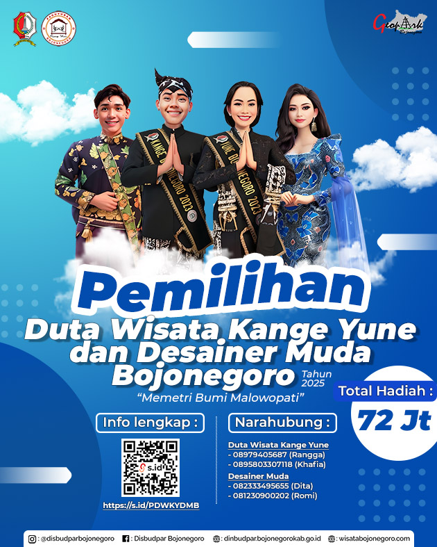 PEMILIHAN DUTA WISATA KANGE YUNE DAN DESAINER MUDA BOJONEGORO 2025